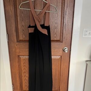Elegant Black and Tan Women's Dress